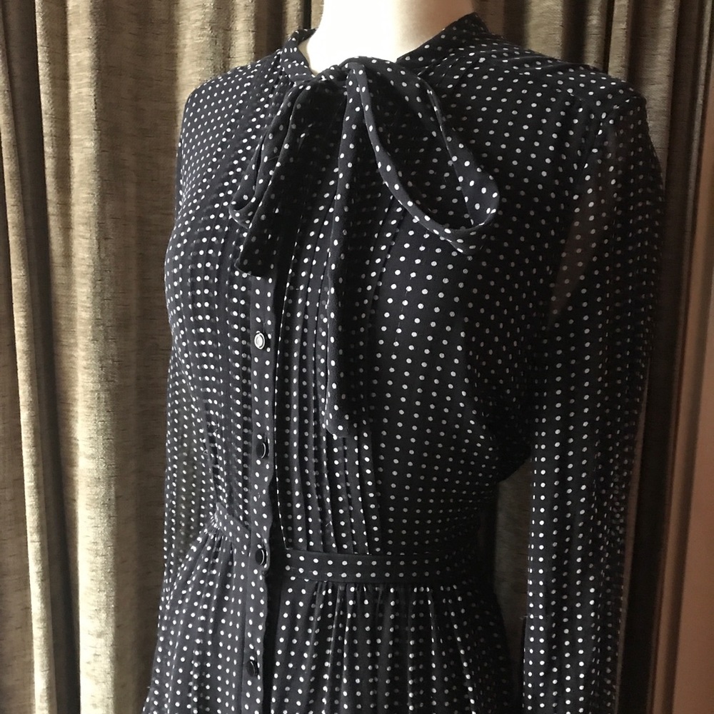 Kate Spade Black and White Polka Dot Dress Size 14